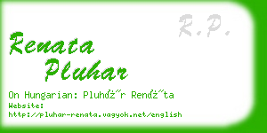 renata pluhar business card